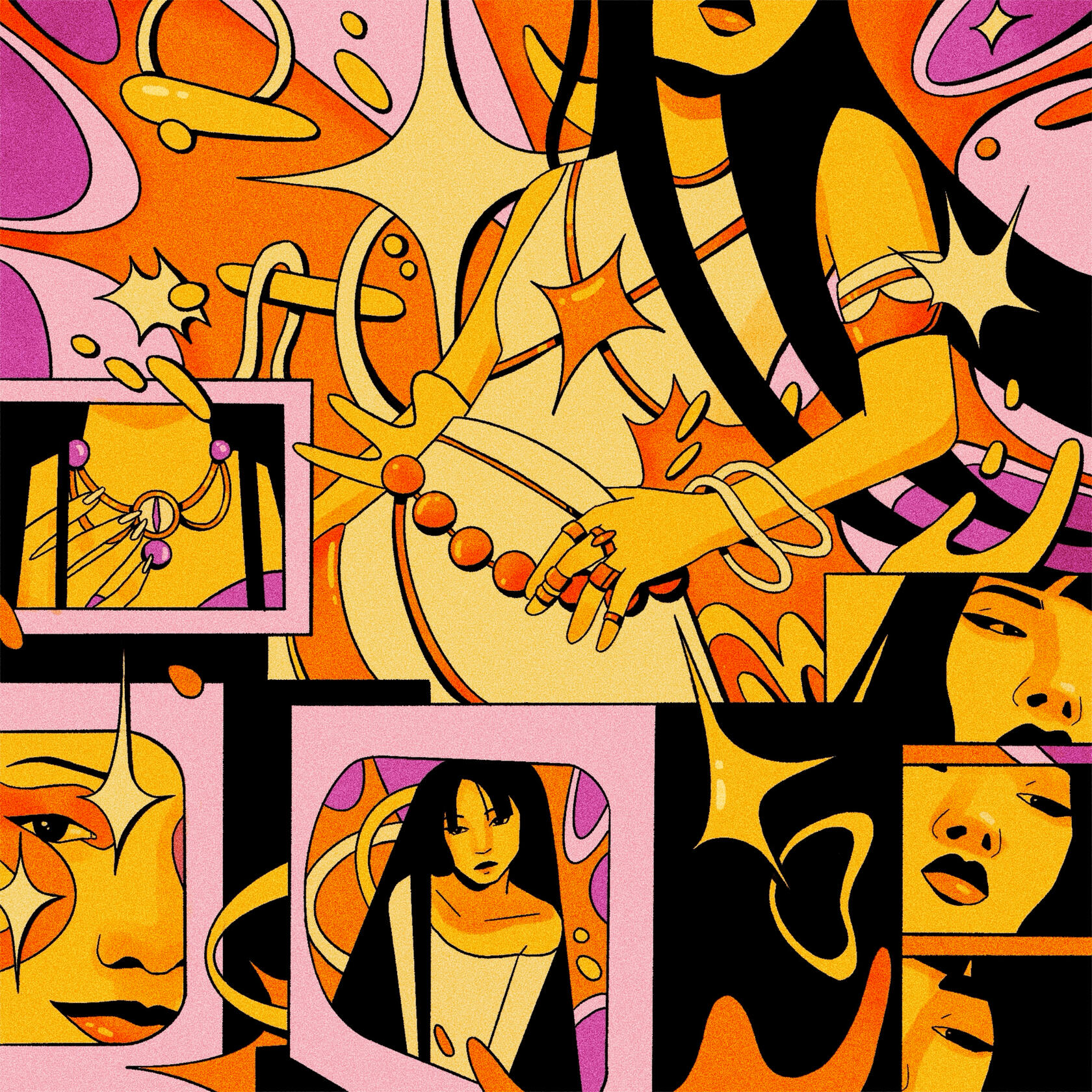 SAWAYAMA illustrated album cover, 2024